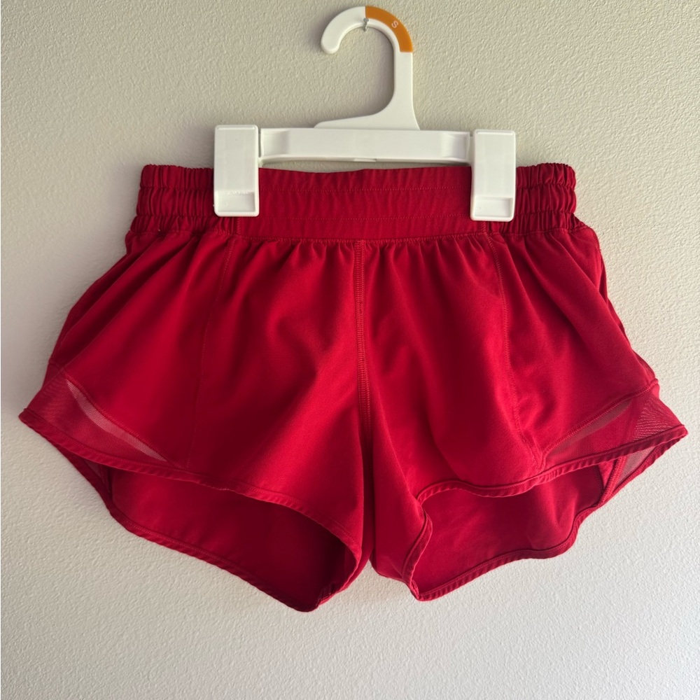 Lululemon Athletica Red Athletic Shorts